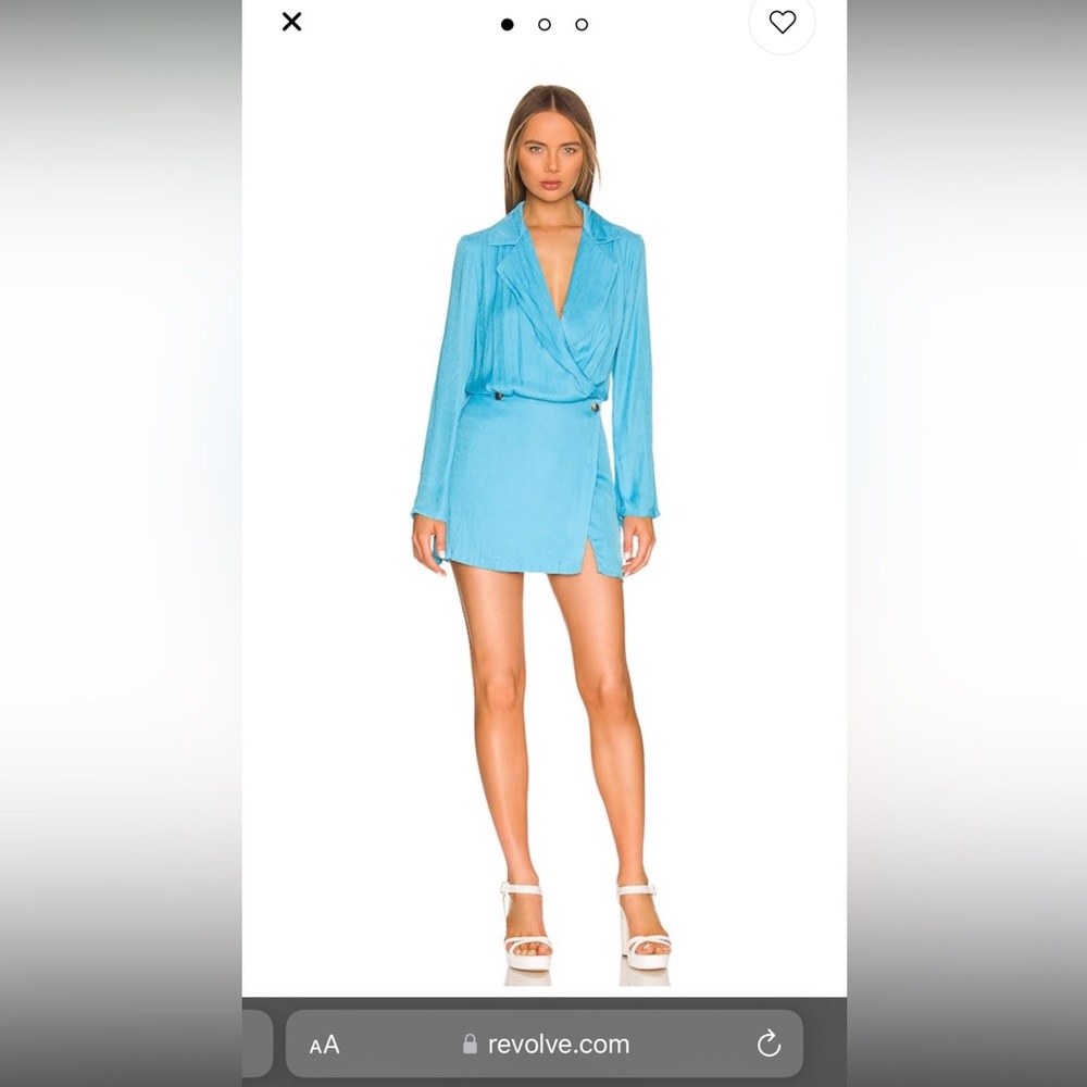 blue satin free people mini dress,it's new and the fabric quality is so good